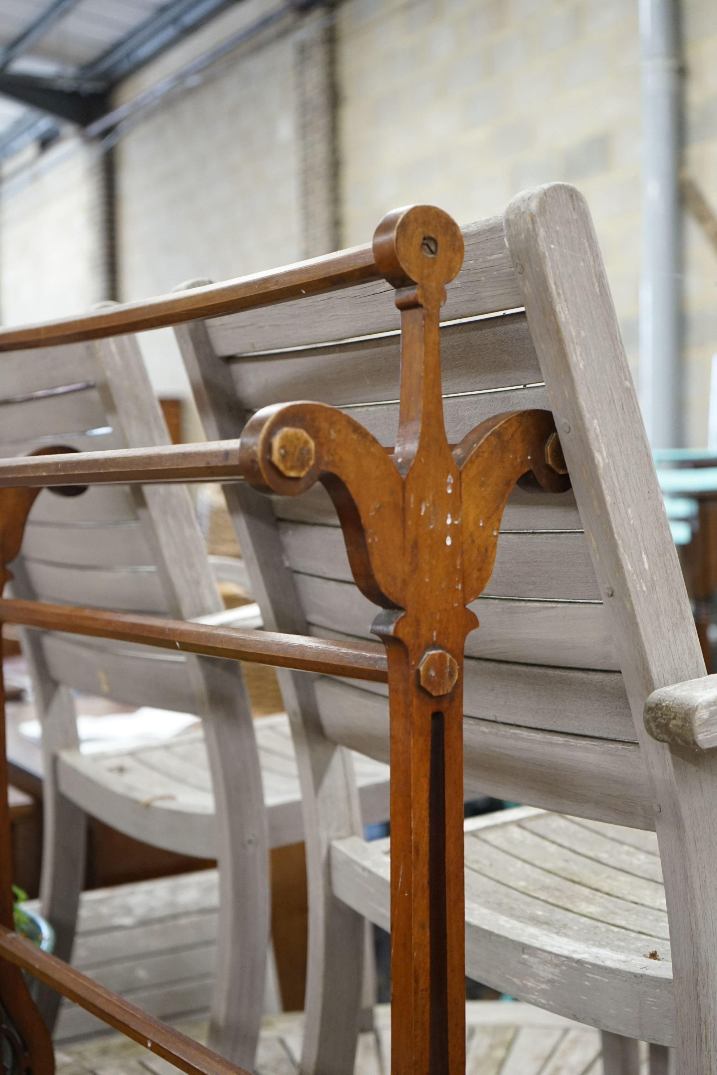 A Victorian mahogany towel rail, width 68cm height 91cm